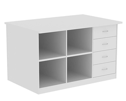 Стол для тканей №1-П (правосторонний), Серый