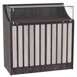 Прилавок серии "Смок" №2, Ясень Анкор темный + Ясень Анкор светлый