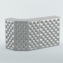 Ресепшен БАРОН №5 (карета золото), Серый + Экокожа серебристая