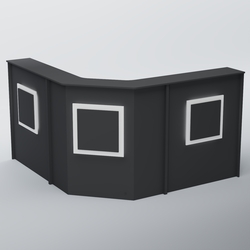 Ресепшен Г-образный КВАДРАТ №3, Антрацит