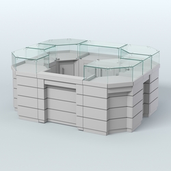 Торговый островок GOLD №3 (4,94 кв.м), Серый