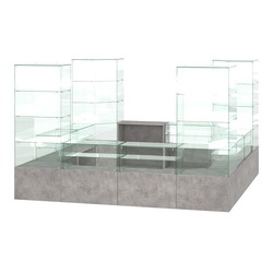 Павильон ИСТРА островной №2б (11, 35 кв.м), Бетон Чикаго светло-серый F186 ST9