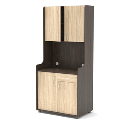 Офисная мини-кухня ЭЛЕГИЯ №2, Дуб Венге и Дуб Сонома