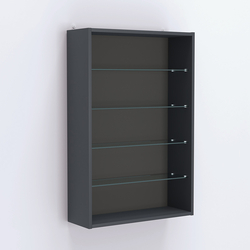Витрина настенная №202-1Г открытая с четырьмя полками, Антрацит