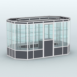 Павильон из профиля островной №5а, Антрацит