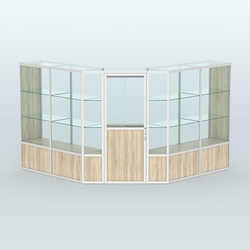 Павильон из профиля угловой №7б (9 кв.м), Дуб Сонома