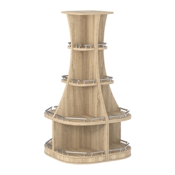 Островной низкий стеллаж ГАРАНТ №1-О с ограничителями, Дуб Сонома