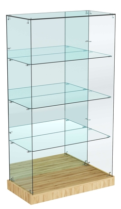 Витрина Хит продаж №8 (открытая, задняя стенка - зеркало), Дуб Золотистый