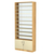 Стеллаж из ДСП с 9-ю полками 300x900 мм серии LEVEL-9 №12-1 (З/C - СТЕКЛО) Дуб Золотистый и Крем Вайс