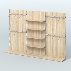 Система ЭЛЕГАНТ №3 пристенная с ДСП (3600 мм), Дуб сонома