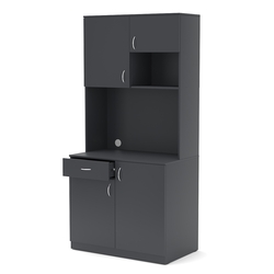 Офисная мини-кухня ПРАКТИК №4, Антрацит