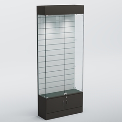 Витрина СЕТЬ №4 с экономпанелью, Черный + Белый