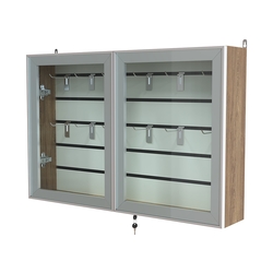 Витрина настенная №3-1Б широкая серии Collecto, Дуб Канзас коричневый