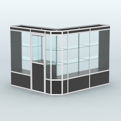 Павильон из профиля угловой №3а (5,5 кв.м), Черный