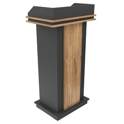 Кафедра для выступлений Конференс №15, Черный + Дуб Канзас коричневый