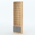 Торговая витрина с 10-ю стеклянными полками 250x600 мм серии NEXT-10 №4 (З/C - ДВП) Дуб Золотистый и Темно-Серый