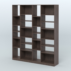 Стеллаж из ДСП серии ЛОФТ №15-2 с полками ДСП, Дуб Венге