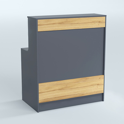 Ресепшен серии ПРАЙМ №1Б, Темно-серый и Дуб Золотистый