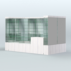 Павильон ИСТРА (глубина витрин-300мм) №3б (5, 94 кв.м), Ясень Анкор светлый