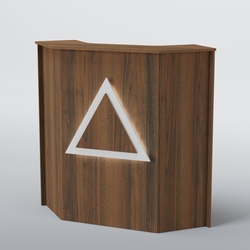 Ресепшен угловой ТРЕУГОЛЬНИК №2, Орех