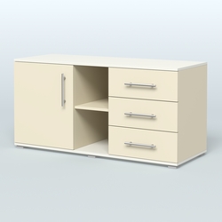 Тумба сервисная Фламинго, цвет антрацит + акация, Крем Вайс + Белый