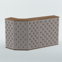 Ресепшен БАРОН №5 (карета золото), Орех + Велюр 16 Elephant