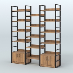 Комбо стеллажей с полками STRONG - АЛЬФА №1 (1960 мм), Орех