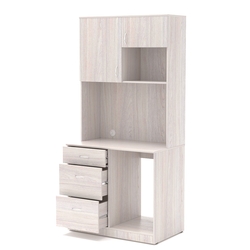 Офисная мини-кухня ПРАКТИК №6, Ясень Анкор светлый