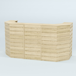 Ресепшен серии ПРАЙМ №6А со скошенными углами, Дуб сонома