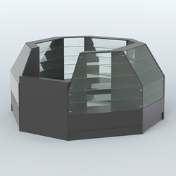 Низкий торговый остров серии Алмаз №1 малый, Черный