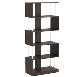 Стеллаж серии КУБ с полками змейка №7, Дуб Венге