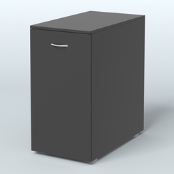 Тумба с выкатной секцией Деко, цвет белый, Черный