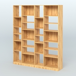 Стеллаж из ДСП серии ЛОФТ №15-2 с полками ДСП, Дуб Золотистый