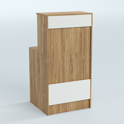 Ресепшен серии ПРАЙМ №2Б, Дуб Канзас коричневый + Белый