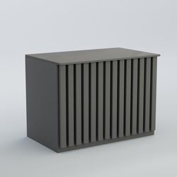 Ресепшен - стол широкий серии ПРИЛИВ №8, Темно-Серый