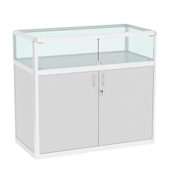 Прилавок из профиля прямоугольный №2 (закрытый) , Серый