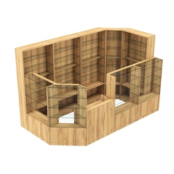 Торговый угловой островок ГРАЦИЯ №6 (открытый) (6.09 кв.м), Дуб Золотистый