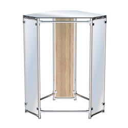 Вешало-стенд Прогресс №3-5 (с зеркальной полкой и зеркалами), Дуб Сонома