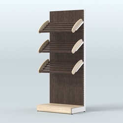 Стеллаж для хлеба и выпечки с тремя наклонными полками Феникс №1, Дуб Сонома + Дуб Венге