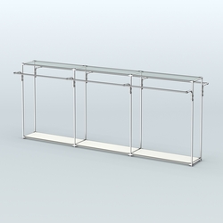 Островная торговая система ХРОМ 3600 мм с поручнями №2, Белый