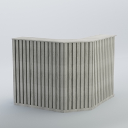 Ресепшен Г-образный серии ПРИЛИВ №4, Метрополитан Грей