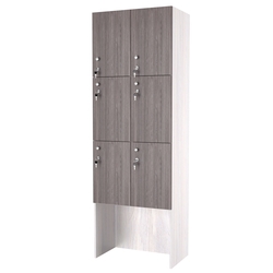 Шкаф для раздевалок СТАНДАРТ-ТРИО №3-2, Ясень Анкор светлый + Ясень Анкор темный