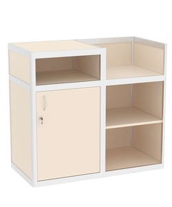Прилавок под кассу из профиля №1  (закрытый), Крем Вайс