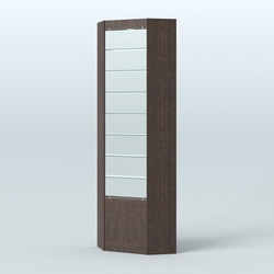 Высокая витрина серии Эконом №305А внутренний угол (без дверей), Дуб Венге