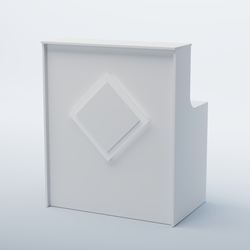 Ресепшен прямоугольный РОМБ №1, Белый