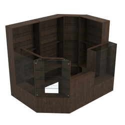 Торговый угловой островок ГРАЦИЯ №2 (открытый) (4.44 кв.м), Дуб Венге