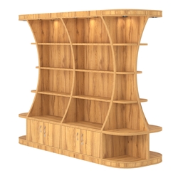 Островной высокий стеллаж ГАРАНТ №3, Дуб Золотистый