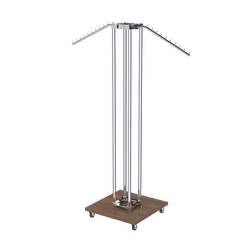 Торговое вешало для одежды с наклонными кронштейнами СТРЕЛА №3-5Ц-ТНХ, Орех