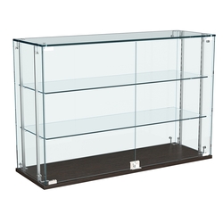 Витрина Истра настольная №29-РЕГ с регулировочными стеклянными полками, Дуб Венге