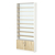 Стеллаж из ДСП с 8-ю полками 250x900 мм серии LEVEL-8 №11-1 (З/C - СТЕКЛО) Белый + Дуб Сонома